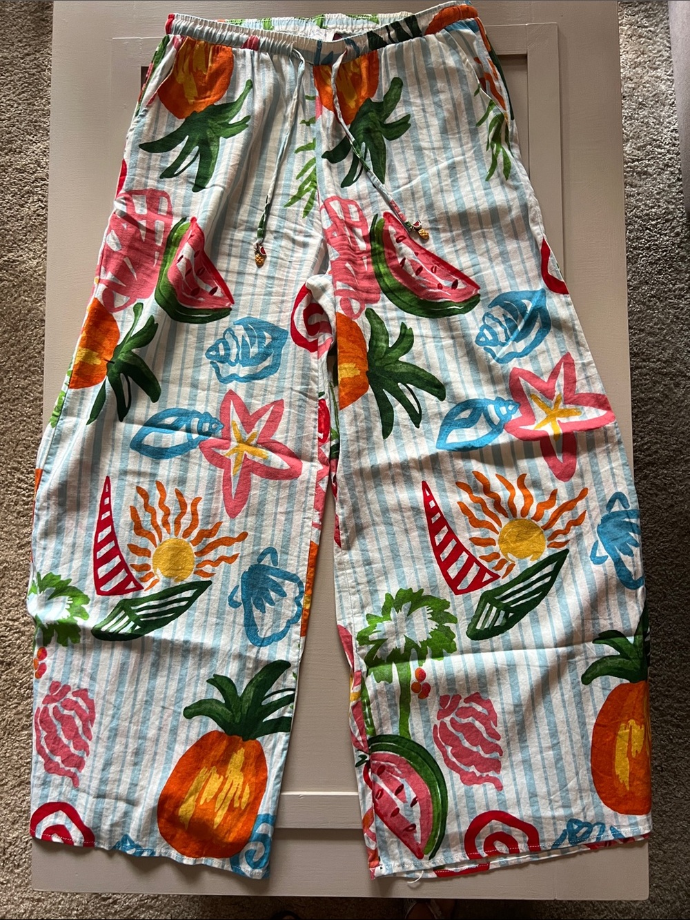 Colorful Tropical Print Lounge Pants